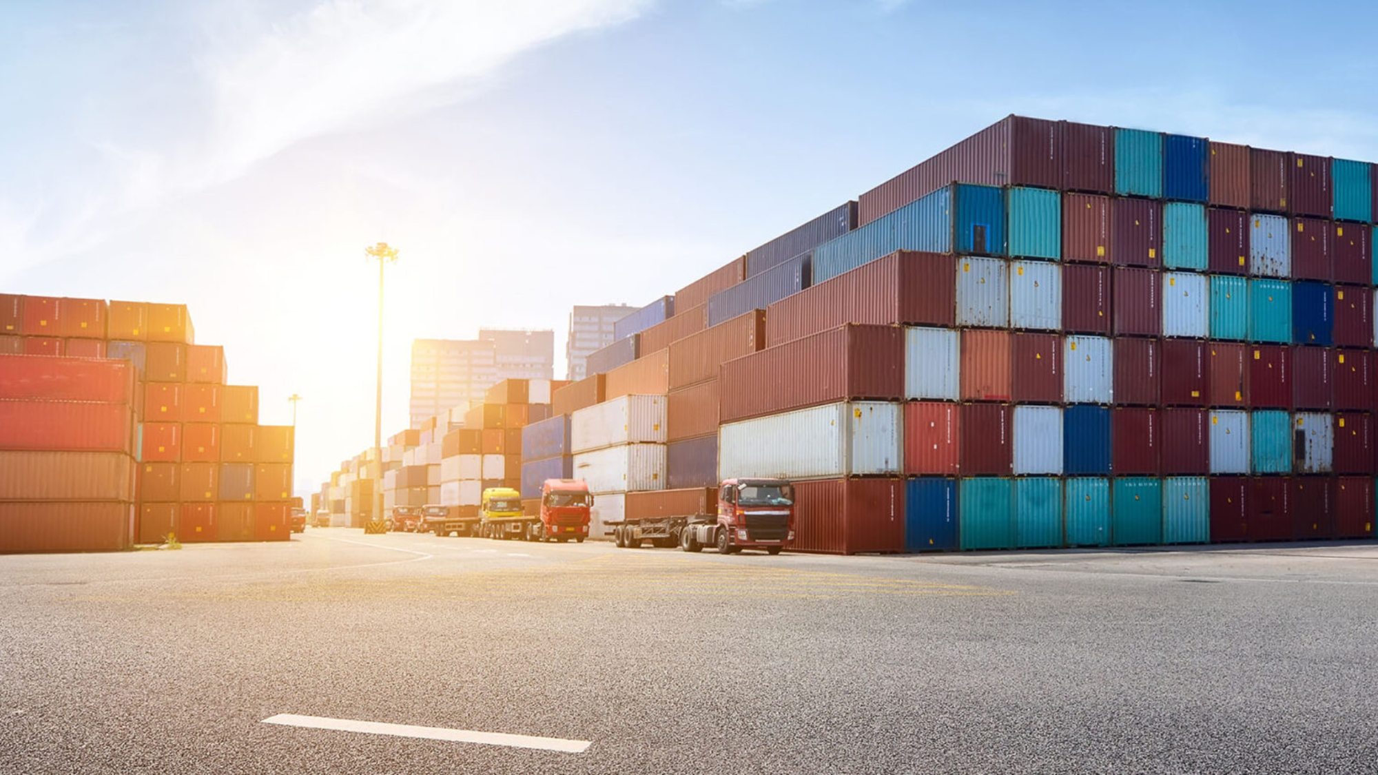 Industrial port and container yard